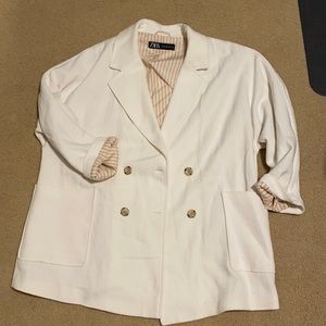 Zara white coat